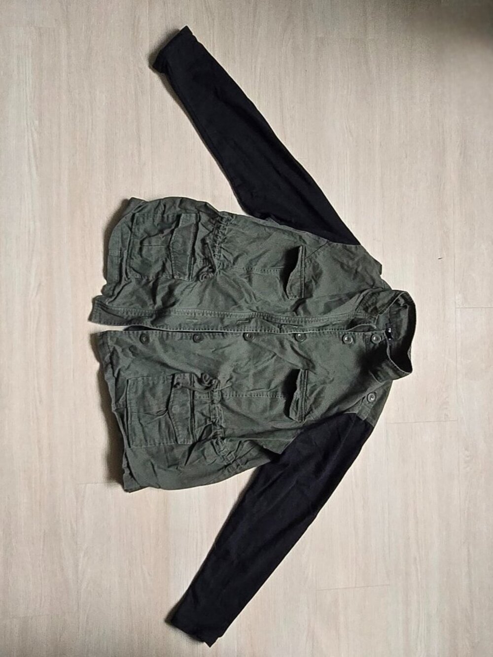 light jacket green and black